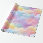 Pastel Rainbow Soft Cloud Blend Abstract Pattern Geschenkpapier (Ungerollt)