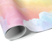Pastel Rainbow Soft Cloud Blend Abstract Pattern Geschenkpapier (Rolleneckpunkt)