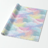 Pastel Rainbow Soft Cloud Blend Abstract Pattern Geschenkpapier (Ungerollt)