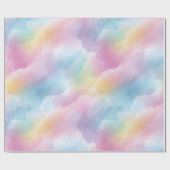 Pastel Rainbow Soft Cloud Blend Abstract Pattern Geschenkpapier (Flach)