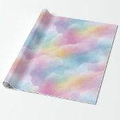 Pastel Rainbow Soft Cloud Blend Abstract Pattern Geschenkpapier (Ungerollt)