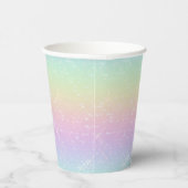 Pastel Rainbow Sparkle Muster Pappbecher (Rechts)