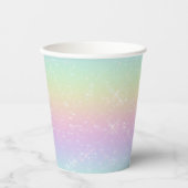 Pastel Rainbow Sparkle Muster Pappbecher (Vorderseite)