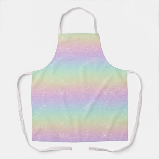 Pastel Rainbow Sparkle Muster Schürze (Vorderseite)