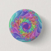 Pastel Rainbow Spiral Button (Vorderseite)