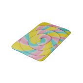 Pastel Rainbow Spiral Candy Foto Badematte (Schrägansicht)