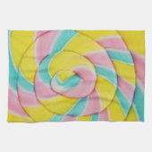 Pastel Rainbow Spiral Candy Foto Geschirrtuch (Horizontal)