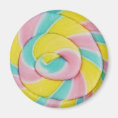 Pastel Rainbow Spiral Candy Foto Magnet (Vorne)