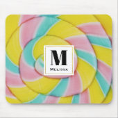 Pastel Rainbow Spiral Candy Foto Mousepad (Vorne)
