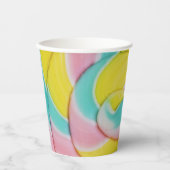 Pastel Rainbow Spiral Candy Foto Pappbecher (Vorderseite)
