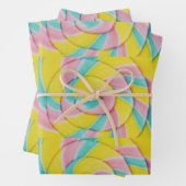 Pastel Rainbow Spiral Candy Foto Pattern Geschenkpapier Set (Beispiel)
