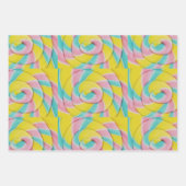Pastel Rainbow Spiral Candy Foto Pattern Geschenkpapier Set (Vorderseite)