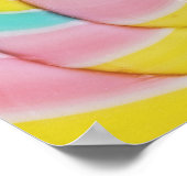 Pastel Rainbow Spiral Candy Foto Poster (Ecke)