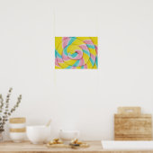 Pastel Rainbow Spiral Candy Foto Poster (Küche)