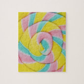 Pastel Rainbow Spiral Candy Foto Puzzle (Vertikal)