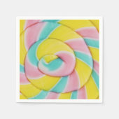 Pastel Rainbow Spiral Candy Foto Serviette (Vorderseite)
