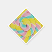 Pastel Rainbow Spiral Candy Foto Serviette (Ecke)
