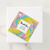 Pastel Rainbow Spiral Candy Foto Vielen Dank Geschenkanhänger (Beispiel)