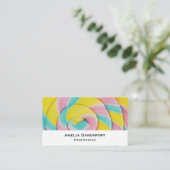 Pastel Rainbow Spiral Candy Foto Visitenkarte (Stehend Vorderseite)