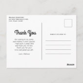 Pastel Rainbow Spiral Candy Vielen Dank Postkarte (Rückseite)