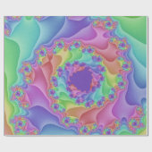 Pastel Rainbow Spiral Geschenkpapier (Flach)
