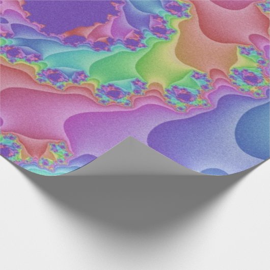 Pastel Rainbow Spiral Geschenkpapier (Ecke)