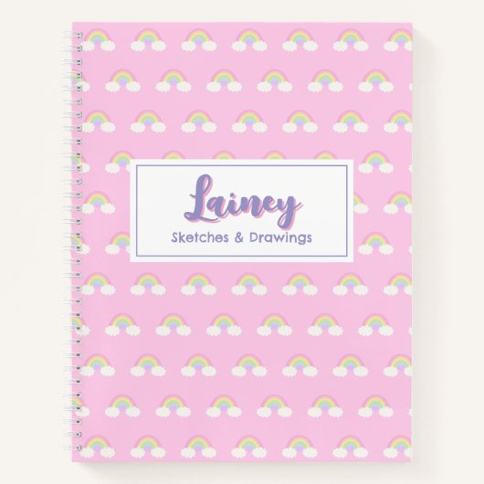 Pastel Rainbow Spiral Notebook Notizblock (Vorderseite)