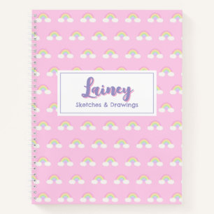 Pastel Rainbow Spiral Notebook Notizblock