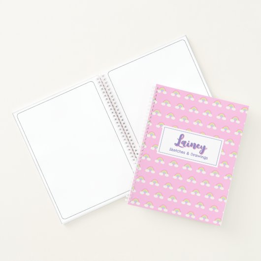 Pastel Rainbow Spiral Notebook Notizblock (Innenseite)