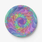 Pastel Rainbow Spiral Pappteller (Vorderseite)