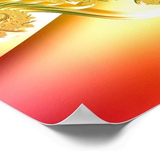 Pastel Rainbow Spiral Poster (Ecke)