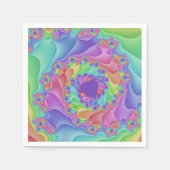 Pastel Rainbow Spiral Serviette (Vorderseite)