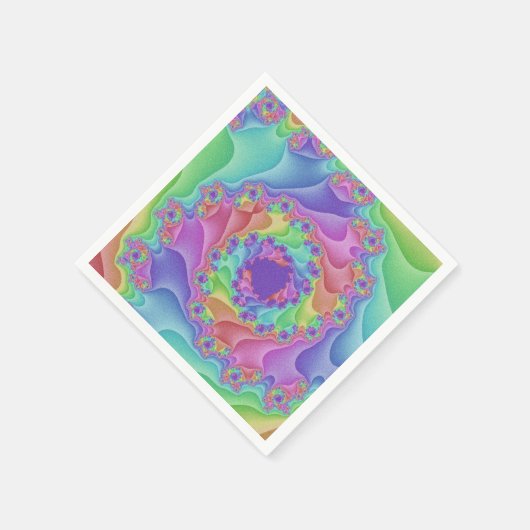 Pastel Rainbow Spiral Serviette (Ecke)