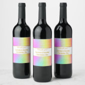 PASTEL RAINBOW SPOT PATTERIUM KUNSTBAR WEINETIKETT (Flaschen)