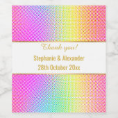 PASTEL RAINBOW SPOT PATTERIUM KUNSTBAR WEINETIKETT (Einzelnes Label)