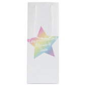 Pastel Rainbow Star Kinderdusche Geschenktüte Für Weinflaschen (Vorderseite)