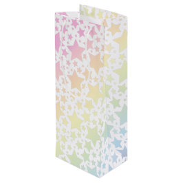 Pastel Rainbow Star Kinderdusche Geschenktüte Für Weinflaschen