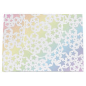Pastel Rainbow Star Kinderdusche Große Geschenktüte (Vorderseite)