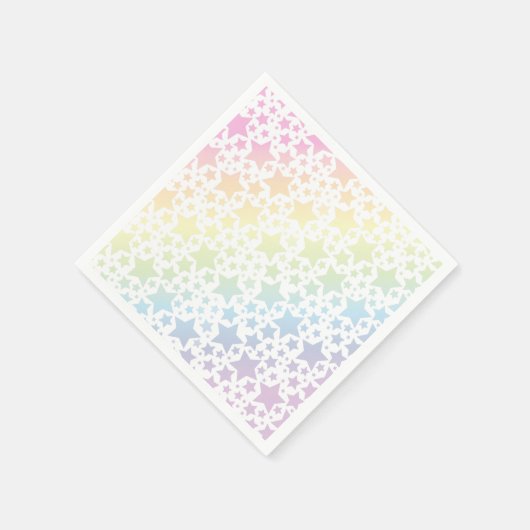 Pastel Rainbow Star Kinderdusche Serviette (Ecke)