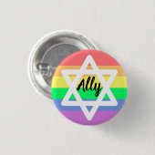 Pastel Rainbow Star von David | LGBTQ allein Button (Vorne & Hinten)