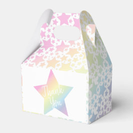 Pastel Rainbow Stars Kinderdusche einfach modern Geschenkschachtel