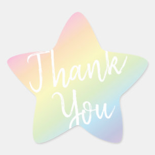 Pastel Rainbow Stars Kinderdusche einfach modern Stern-Aufkleber