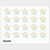 Pastel Rainbow Stars Kinderdusche einfach modern Stern-Aufkleber (Blatt)