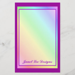 Pastel Rainbow Stationery Briefpapier