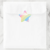 Pastel Rainbow Stern-Aufkleber (Tasche)