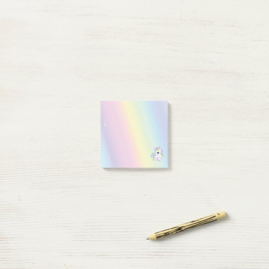 Pastel Rainbow Sticky Notes Post-it Klebezettel (Auf Schreibtisch)