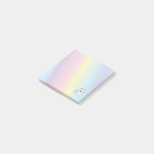 Pastel Rainbow Sticky Notes Post-it Klebezettel (angewinkelt)