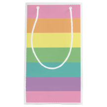 Pastel Rainbow Strift Geschenktasche