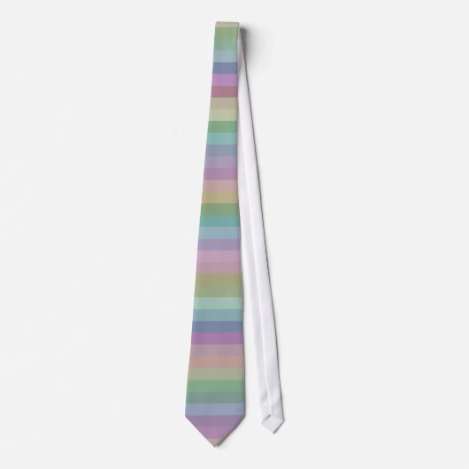 Pastel Rainbow Strip Krawatte (Vorderseite)
