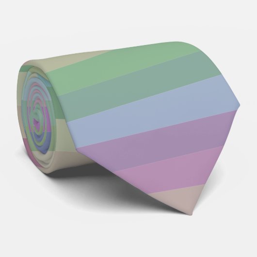 Pastel Rainbow Strip Krawatte (Gerollt)